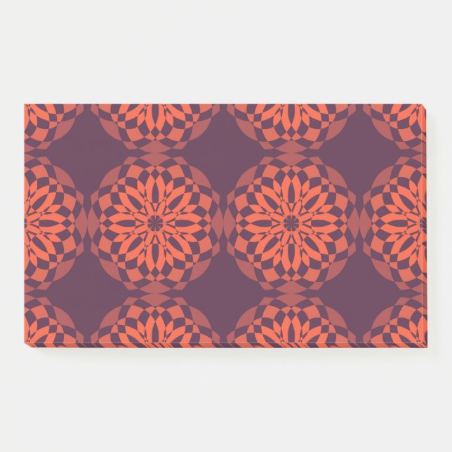 Orange lila coole, einzigartige, trendige Blume ab Post-it Klebezettel (Vorderseite)