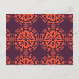 Orange lila coole, einzigartige, trendige Blume ab Postkarte