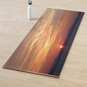Orange Lila Lakeview Sunset - Yoga Mat lila Yogamatte