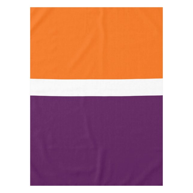 Orange, Lila Schlichte Farbblockgestaltung Tischdecke (Vorderseite)