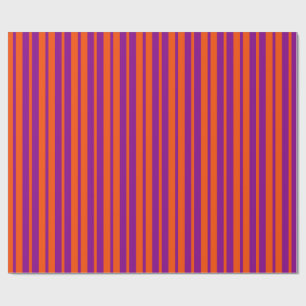 Orange Lila Stylische Streifenmuster-Design Geschenkpapier