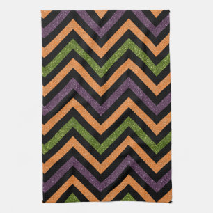 Orange lila und grün Chevron Küchenhandtuch II Handtuch