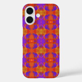 Orange Lila Und Rotes Abstraktes Grafik-Art Design iPhone 16 Hülle