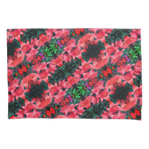 Orange Lily Blume Abstrakt Art Pattern Kissenbezug