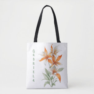 Orange Lily Blume Personalisiert