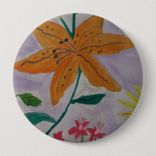 Orange Lily Button