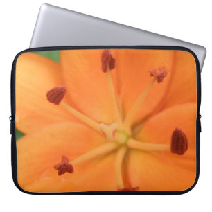 Orange Lily Floral Laptop Bag Laptopschutzhülle