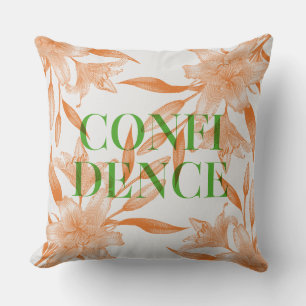 ORANGE LILY FLORAL MESSAGE Throw Kissen