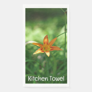 Orange Lily Meadow Towel Serviette