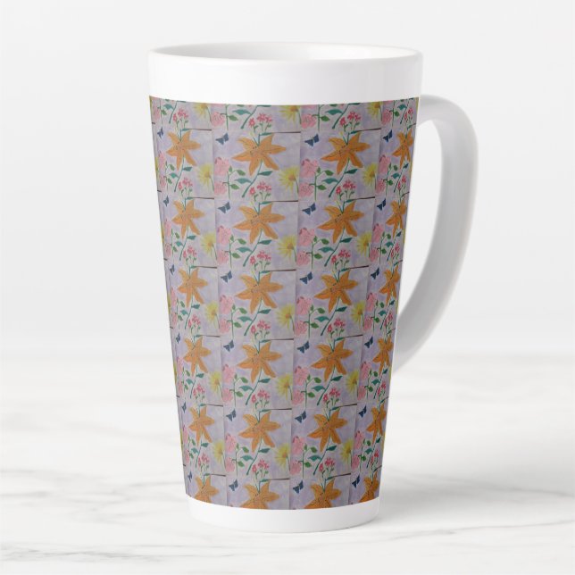 Orange Lily Milchtasse (Rechte Ecke)