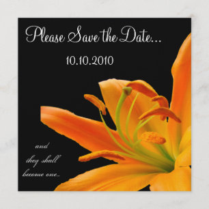 Orange Lily Rettete-the-date Save The Date