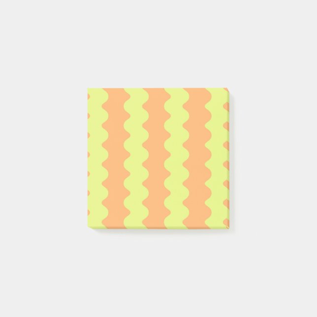 Orange Limon Wavy Stripe Bold Modern Stationery Post-it Klebezettel (Vorderseite)