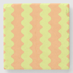 Orange Limone Wavy Stripe Fett Trinkbehälter Akzen Steinuntersetzer