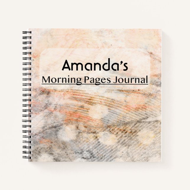 Orange Lined Morning Pages Journal Notizbuch (Vorderseite)