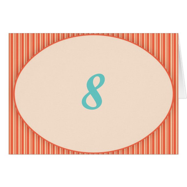 Orange Linien Tabellen-Zelt-Schablone (Vorderseite (Horizontal))