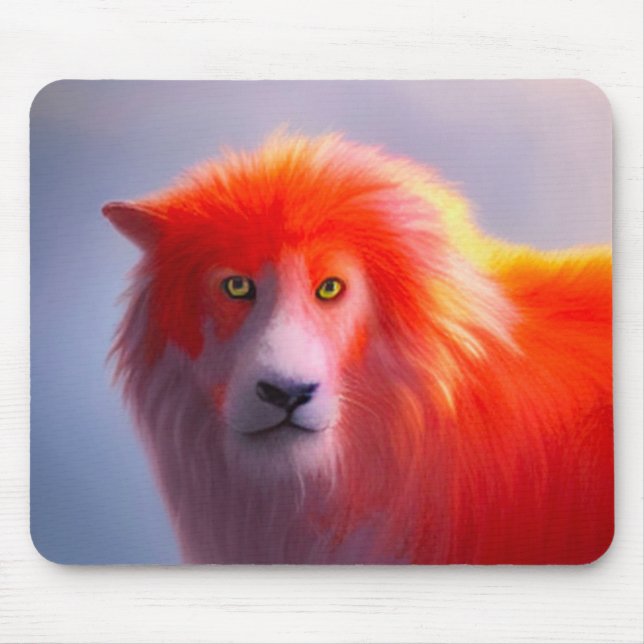 Orange Lion Creature Mousepad (Vorne)