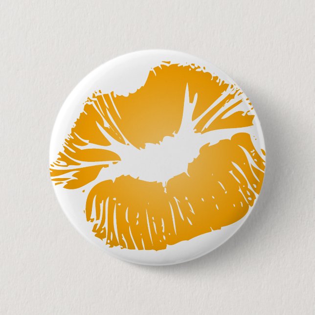 Orange Lippen Button (Vorderseite)