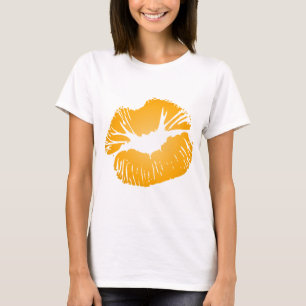 Orange Lippen T-Shirt