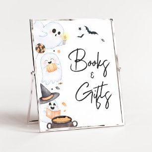 Orange Little Boo Halloween Bücher und Geschenke Poster