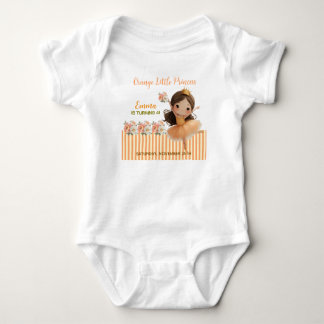 Orange Little Princess Ball Baby Strampler