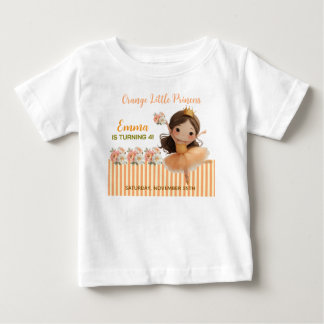 Orange Little Princess Ball Baby T-shirt