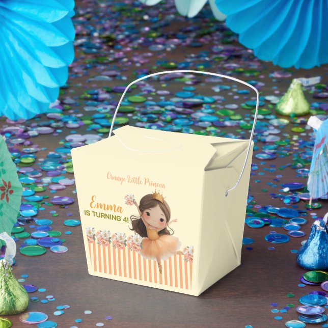Orange Little Princess Ball Favor Box Geschenkschachtel (Party)
