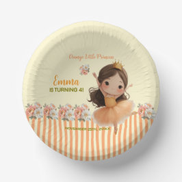 Orange Little Princess Ball Paper Bowls Pappteller