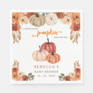 Orange Little Pumpkin Gender Neutral Baby Dusche Serviette