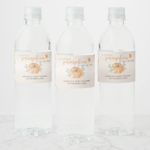 Orange Little Pumpkin Herbst Babydusche Wasserflaschenetikett