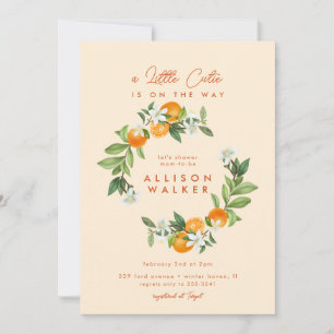 Orange Little Süsse Citrus Baby Dusche Einladung