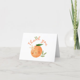 Orange Little Süsse Citrus Themed Dankeschön Karte