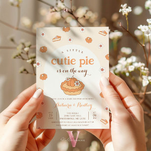 Orange Little Süsse Pie Baby Dusche Einladung