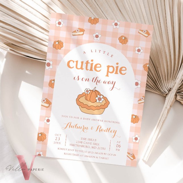 Orange Little Süsse Pie Baby Dusche Einladung (Von Creator hochgeladen)