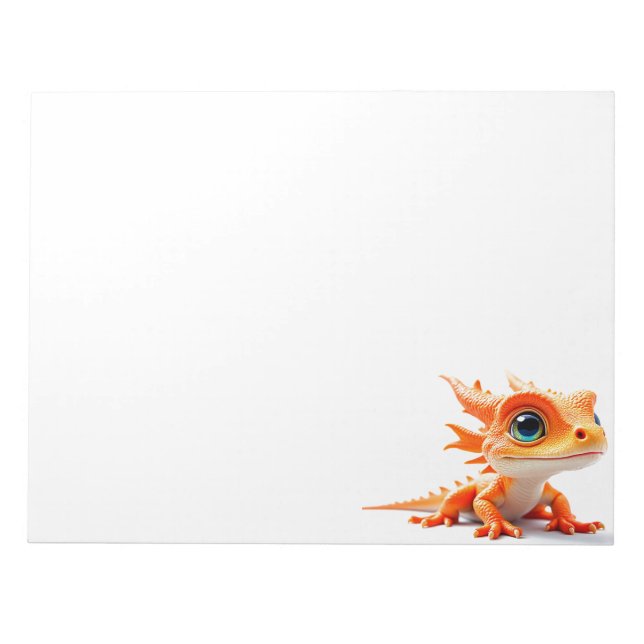 Orange Lizard Creature Notizblock (Vorderseite)