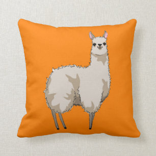 Orange Llama Cushion Kissen