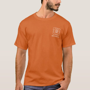 Orange Logo Front Back Pro Staff T-Shirt
