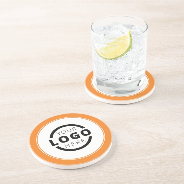 Orange-Logo für Werbeaktionen Getränkeuntersetzer (Seite)