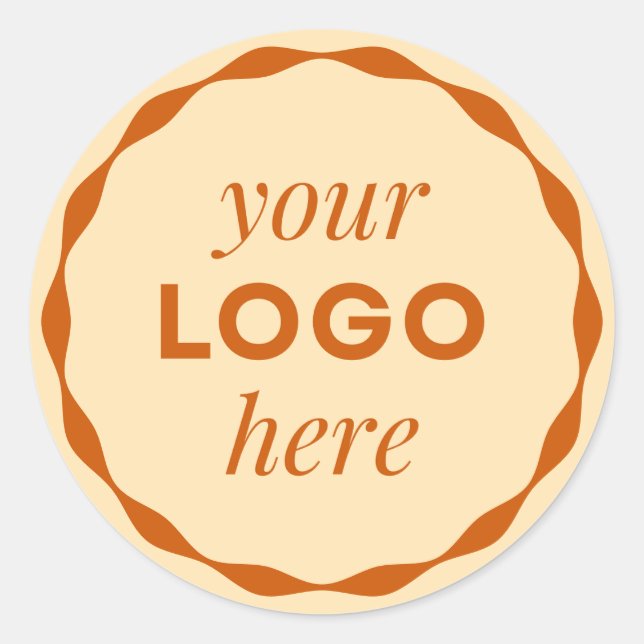 Orange Logo-Scallop Circle Sticker (Vorderseite)
