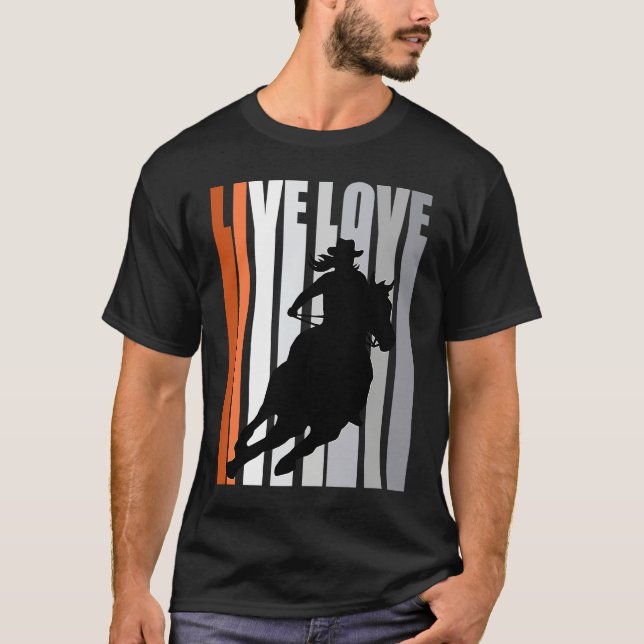 Orange Love Rodeo Barrel Racing Race Racer Women C T-Shirt (Vorderseite)