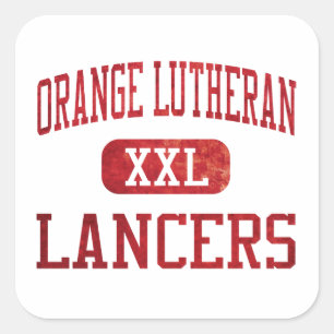 Orange Lutheran Lancers Athletics Quadratischer Aufkleber