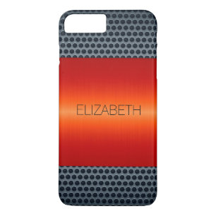 Orange Luxury Stainless Steel Metal Look iPhone 8 Plus/7 Plus Hülle