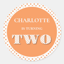 Orange macht zwei Polka Dot