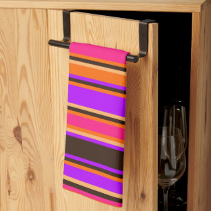 Orange, Magenta, Lila gestrichene Küchentücher