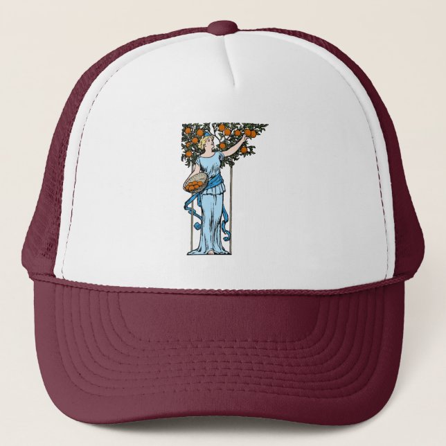 Orange Maiden Trucker Hat Truckerkappe (Vorderseite)