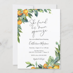 Orange Main Squeeze Dusche Einladung