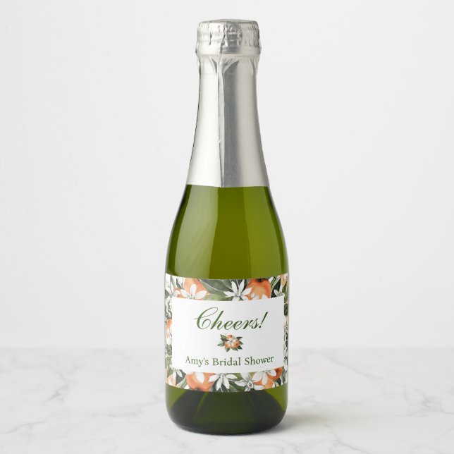 Orange Main Squeeze Mini Champagnerflaschenetikett (Vorderseite)