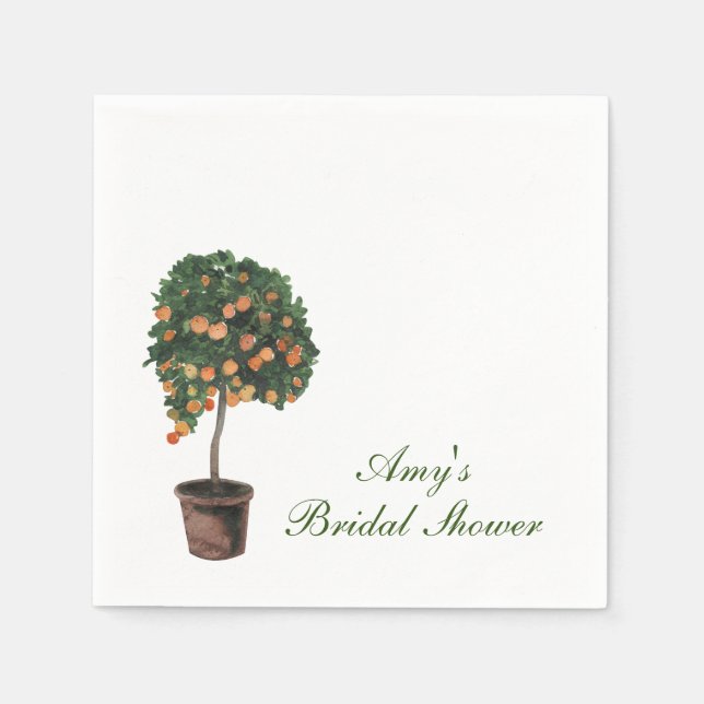 Orange Main Squeeze Paper Napkins Serviette (Vorderseite)