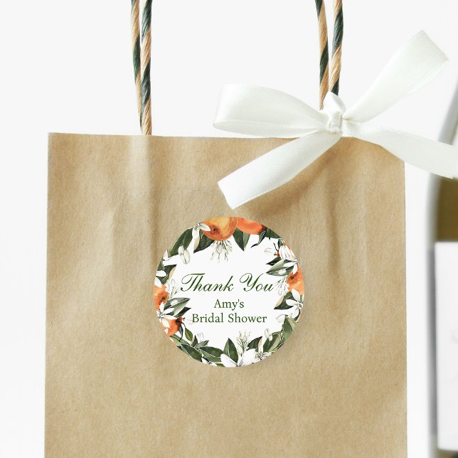 Orange Main Squeeze Round-Aufkleber Runder Aufkleber (Von Creator hochgeladen)