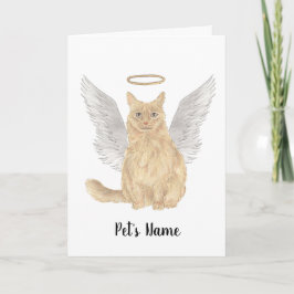 Orange Maine Coon Beileid Memorial Karte