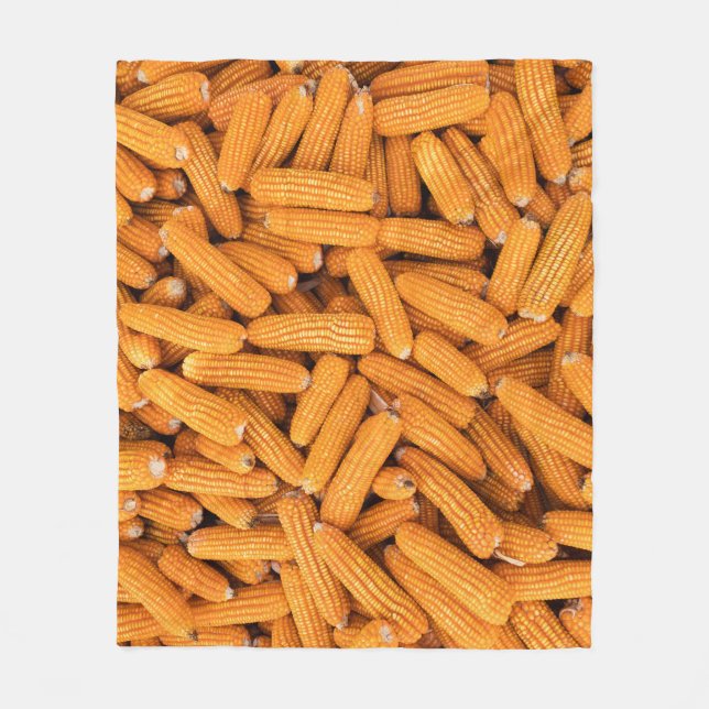 Orange Mais Cob: Ernte Landwirtschaft Hintergrund Fleecedecke (Vorderseite)